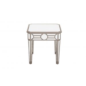Rosa Mirrored Lamp End Table