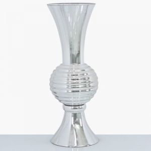 Large 65cm Silver Glass Vase