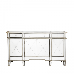 Imperial 3 Drawer 4 Door Mirrored Sideboard Gold