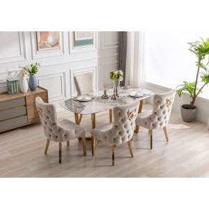 Serene Oval 150cm Ceramic Gold Table