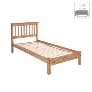 Corante' 3'0" Slatted Low End Bedstead - Waxed Pine