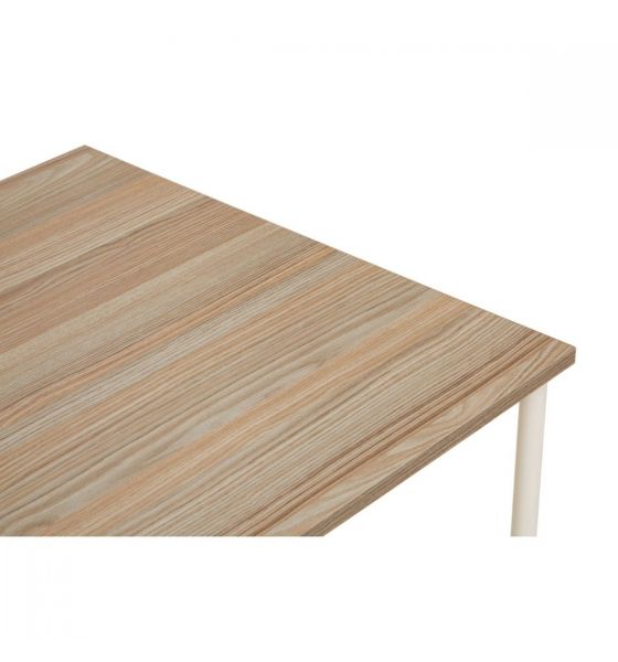 Light Oak Veneer Desk With Drawers