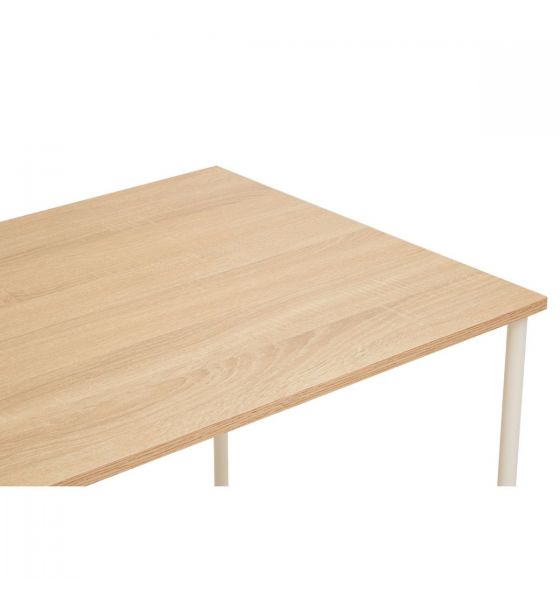 Natural Oak Veneer Desk With Drawers