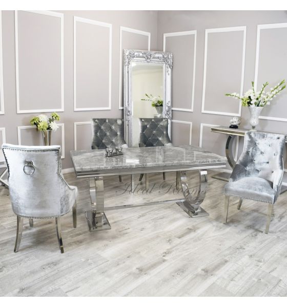 Dining table shop grey marble