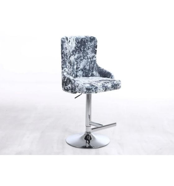 Crushed velvet bar online stools with knocker