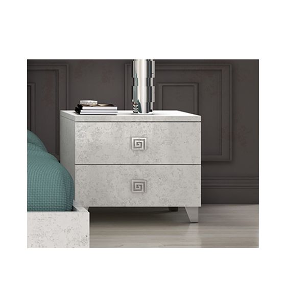 Alexia Light Grey Gloss Bedside Table