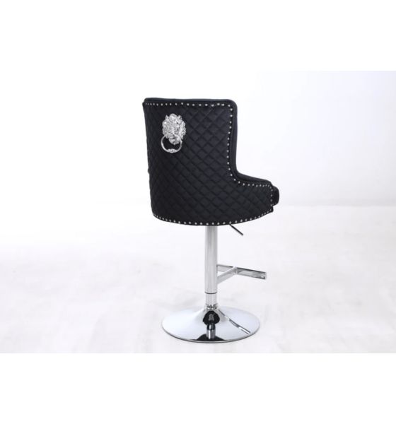 Chelsea Button Back Lion Knocker Bar Stool