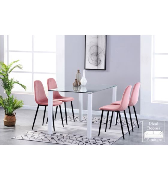 Clear store white chair